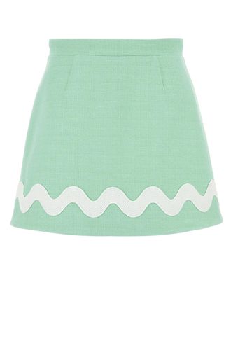 Patou Sea Green Tweed Mini Skirt - Patou - Modalova