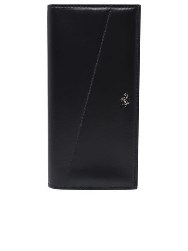 Ferrari Black Leather yen Wallet - Ferrari - Modalova