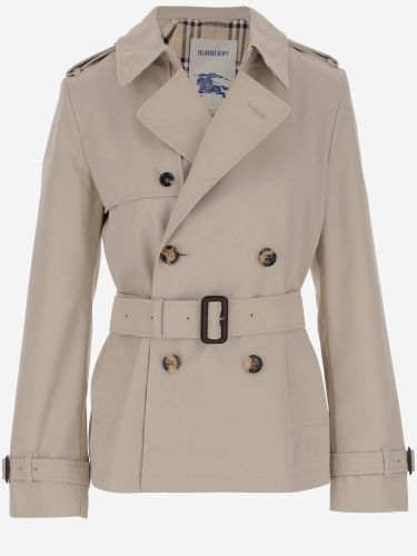 Cotton Blend Short Trench Coat - Burberry - Modalova