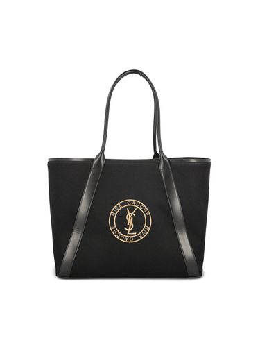 Rive Gauche Logo Embroidered Tote Bag - Saint Laurent - Modalova