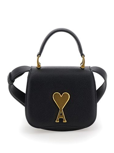 Crossbody Bag With Adc Logo In Hammered Leather Woman - Ami Alexandre Mattiussi - Modalova