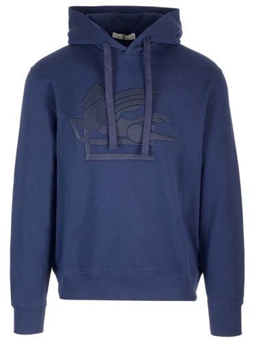 Etro Logo-embroidered Cotton Hoodie - Etro - Modalova