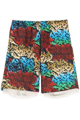 All-over Graffiti Print Shorts - Children of the Discordance - Modalova