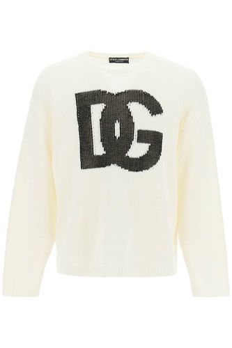 Dolce & Gabbana Linen Logo Sweater - Dolce & Gabbana - Modalova