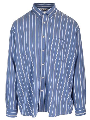 Logo Embroidered Striped Shirt - Acne Studios - Modalova