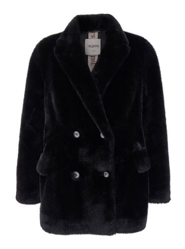 Double-breasted Jacket With Notched Revers In Ecofur Woman - Valentini 1972 - Modalova