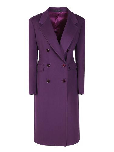 Tagliatore Wool Meryl Coat Purple - Tagliatore - Modalova