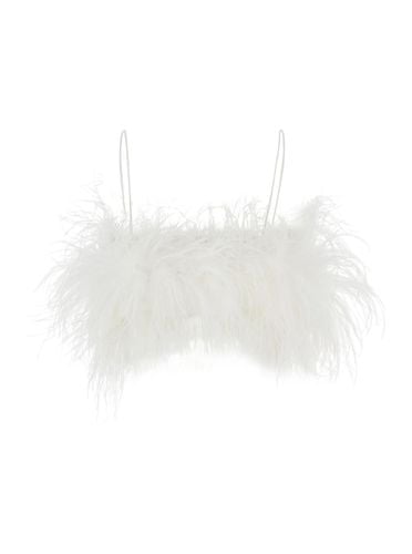 Top With All-over Detachable Feathers In Viscose Woman - Philosophy di Lorenzo Serafini - Modalova