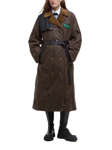 X Ganni Waxed Cotton Trench Coat - Barbour - Modalova