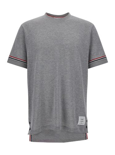 Short Sleeve Crew Neck T-shirt In Cotton Man - Thom Browne - Modalova