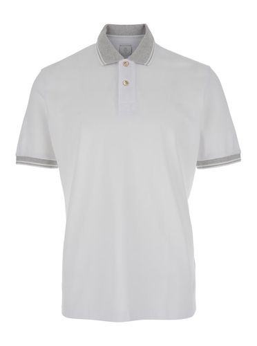 Polo Shirt With Classic Collar In And Front Button Closure In Cotton Man - Eleventy - Modalova