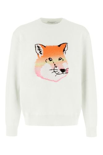 Chalk Cotton Sweater - Maison Kitsuné - Modalova