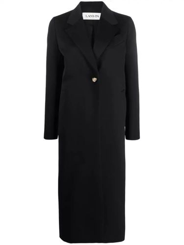 Black Single-breasted Tailored Coat - Lanvin - Modalova