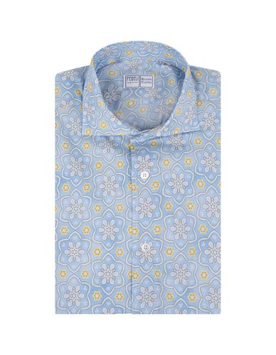 Sean Shirt In Light Flower Printed Panamino - Fedeli - Modalova