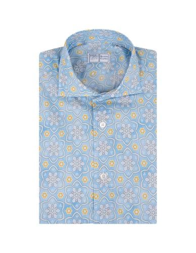 Sean Shirt In Light Flower Printed Panamino - Fedeli - Modalova