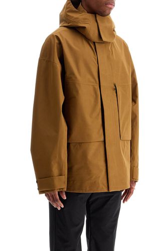 Light Brown Waterproof Short Jacket In Polyester With Hood - Herno - Modalova