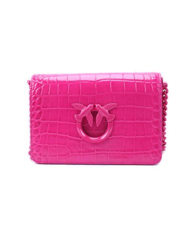 Glossy Embossed Mini Lover Click Shoulder Bag - Pinko - Modalova