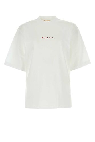 Marni Logo Printed Crewneck T-shirt - Marni - Modalova