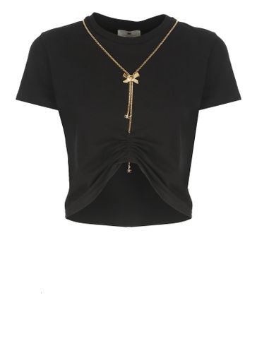 Elisabetta Franchi Necklace T-shirt - Elisabetta Franchi - Modalova