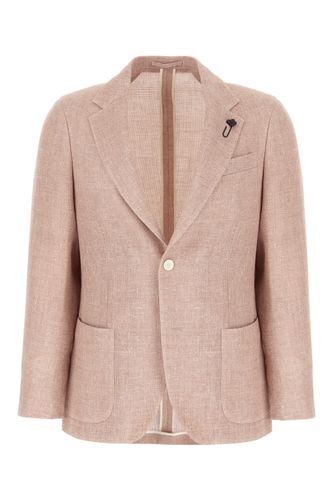 Melange Mauve Linen Blend Blazer - Lardini - Modalova