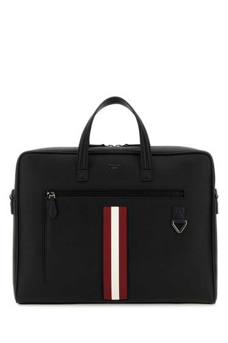 Bally Black Leather Mike Briefcase - Bally - Modalova