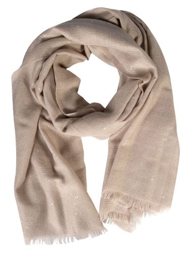 Embellished Fringed Scarf - Brunello Cucinelli - Modalova