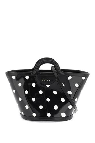 Patent Leather Tropicalia Bucket Bag With Polka-dot Pattern - Marni - Modalova