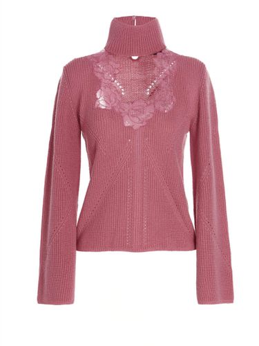 Lace Insert Sweater Blumarine - Blumarine - Modalova