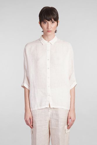 Lino Shirt In Beige Linen - 120% Lino - Modalova