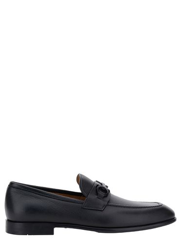 Ferragamo Black Leather Loafers - Ferragamo - Modalova