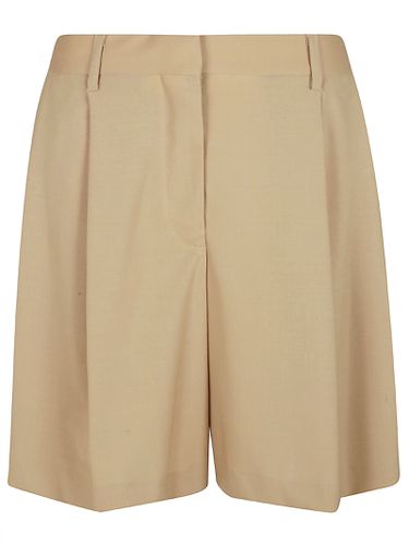 Wide Leg Plain Trouser Shorts - Maison Flaneur - Modalova