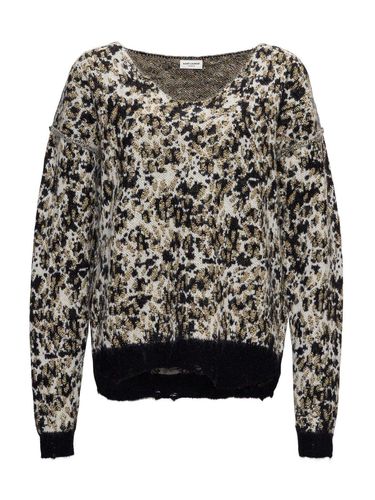 Leopard Print Knit Sweater - Saint Laurent - Modalova