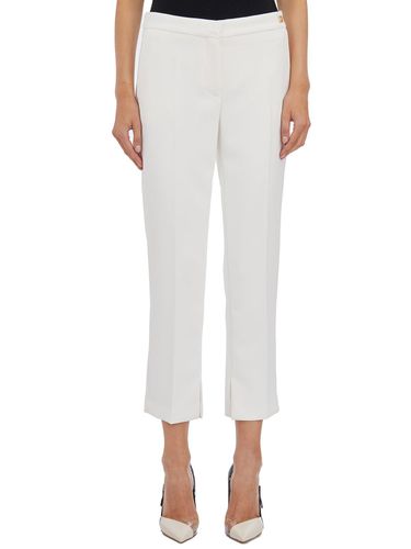 Slits Cropped Crepe Trousers - Elisabetta Franchi - Modalova