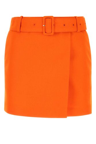 Orange Wool Mini Skirt - Ami Alexandre Mattiussi - Modalova