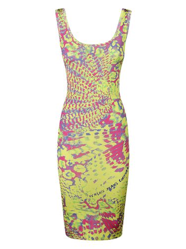 Sleeveless Animalier Print Slim Dress - Versace Jeans Couture - Modalova