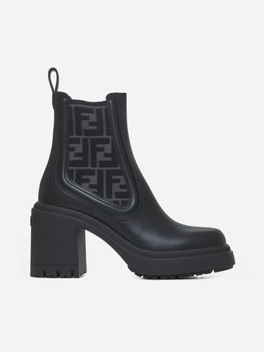 Domino Biker Leather Ankle Boots - Fendi - Modalova