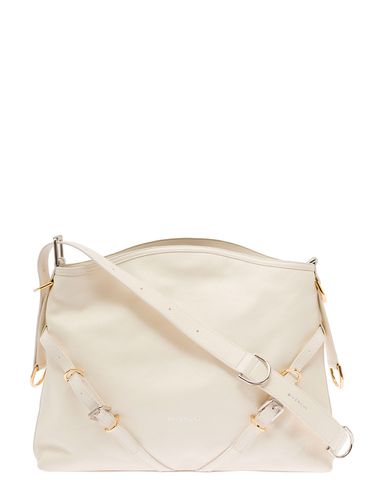 Voyou Shoulder Bag With Embossed Logo In Smooth Leather Woman - Givenchy - Modalova