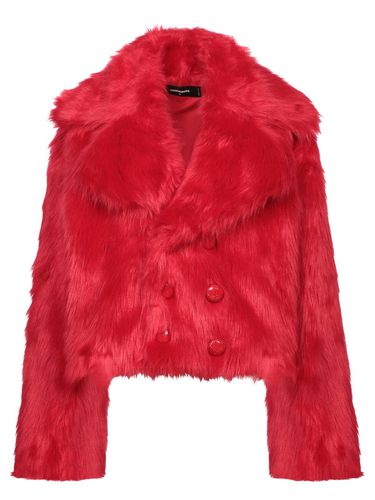 Faux-fur Double-breasted Jacket - Dsquared2 - Modalova