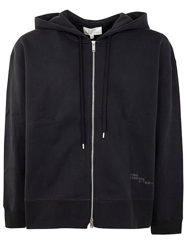 Fleece Back Zip Through Hoodie With Logo - Studio Nicholson - Modalova