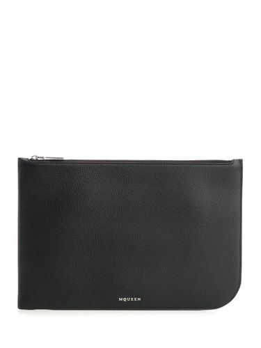 Black Leather Clutch Bag - Alexander McQueen - Modalova