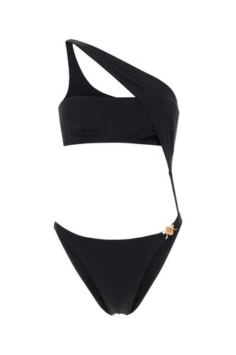 Versace Black Stretch Nylon Trikini - Versace - Modalova