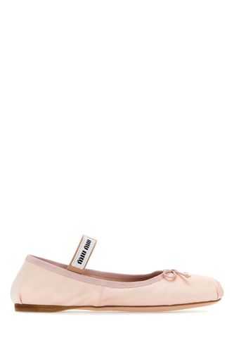 Miu Miu Light Pink Satin Ballerinas - Miu Miu - Modalova