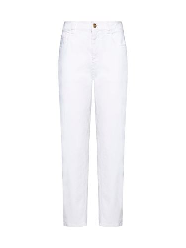 Pockets Jeans With Monile Detail In Stretch Cotton Denim - Brunello Cucinelli - Modalova