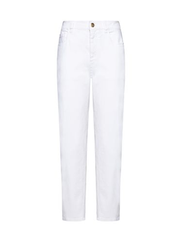 Pockets Jeans With Monile Detail In Stretch Cotton Denim - Brunello Cucinelli - Modalova