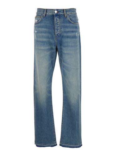 Light Straight Jeans With Used Effect In Cotton Denim Man - AMIRI - Modalova