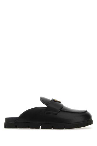 Prada Black Leather Slippers - Prada - Modalova