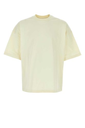 Pastel Yellow Cotton Oversize T-shirt - Bottega Veneta - Modalova