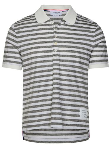 Linen Blend Polo Shirt - Thom Browne - Modalova