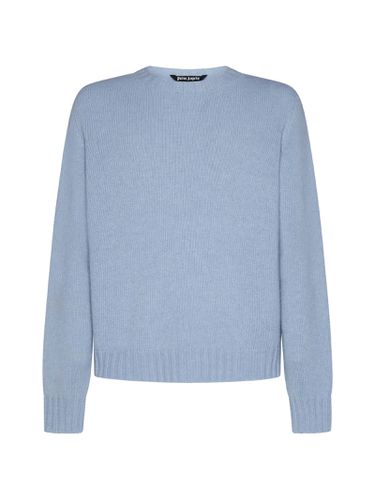 Wool Blend Sweater With Logo - Palm Angels - Modalova