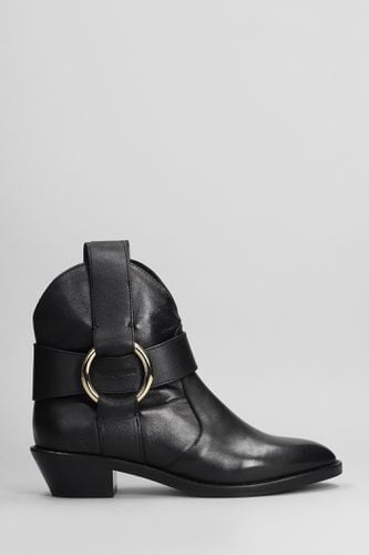 New Ring Line Texan Ankle Boots In Leather - See by Chloé - Modalova
